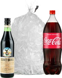 Branca 750 ml. + Coca + Hielo